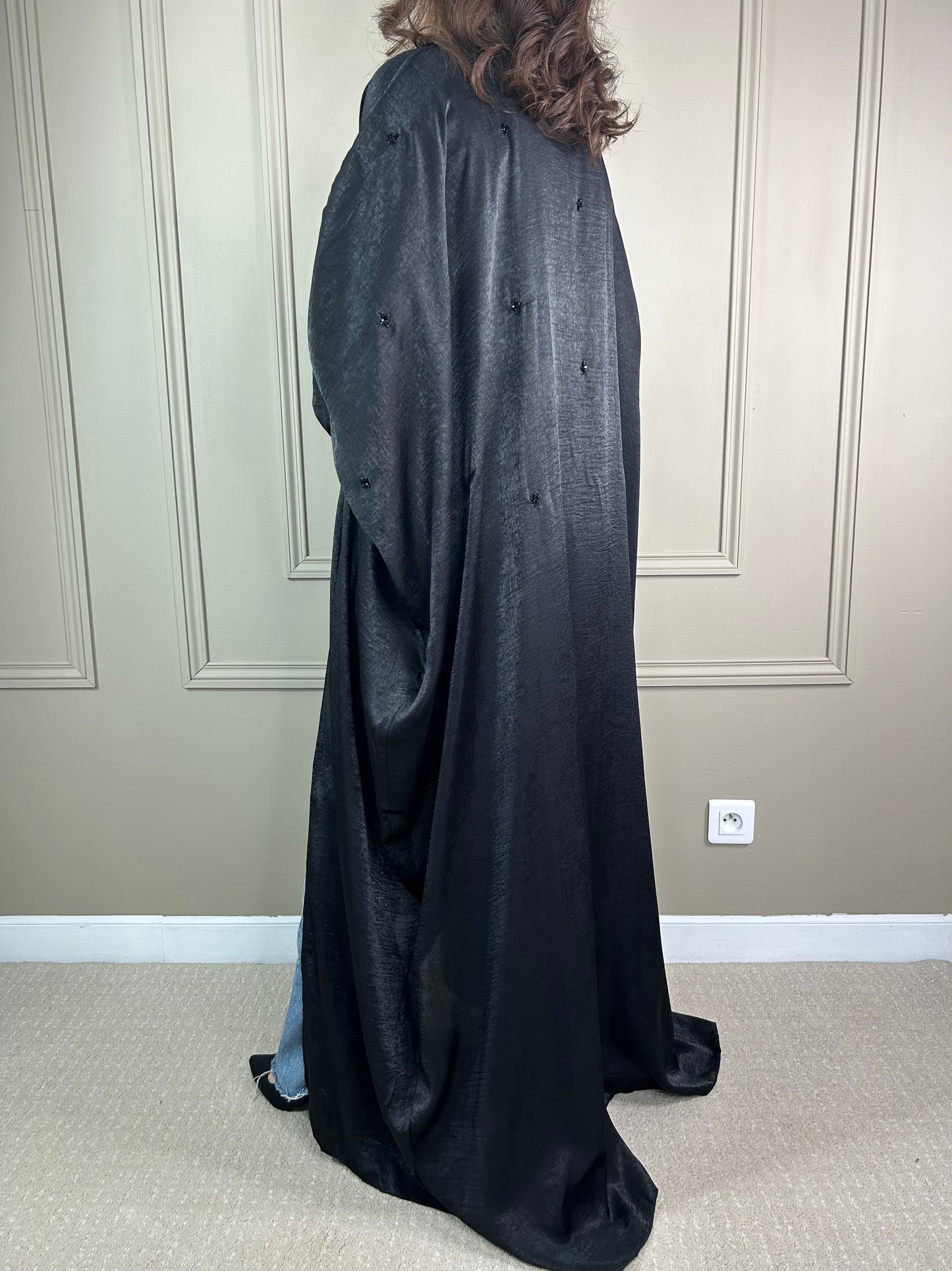 Abaya black ajouré